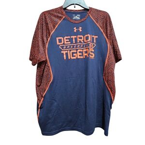 Under Armour Detroit Tigers Baseball HeatGear T Shirt Mens XL Extra Large